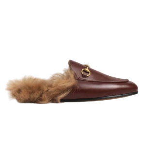 Gucci Burgundy Princetown Loafers